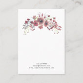 フローラ〔雄ジカの〕枝角ネックレスペンダントディスプレイカード 名刺 (裏面)