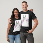 フローラ〔雄ジカの〕枝角付き猫(カラークラシック版) T Tシャツ (ユニセックス)