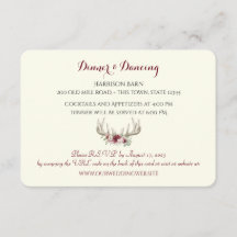 フローラ〔雄ジカの〕枝角披露宴カード