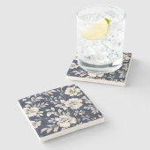 フローラ（青） ストーンコースター (横)