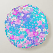 フローラ（青） ラウンドクッション (裏面)