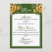 フローラ（4.5インチx 6.25インチフラットメニューカード付き） メニュー (正面)