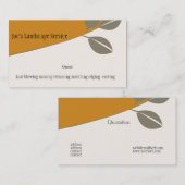 フローラ(D) _自然エレガント秋のリーフマーケティング 名刺 (正面/裏面)