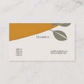 フローラ(D) _自然エレガント秋のリーフマーケティング 名刺 (裏面)