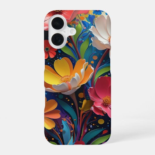 フローラ iPhone 16ケース (裏面)