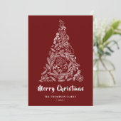 フローラ | Poinsettia Pine Bough Red シーズンカード (スタンド正面)