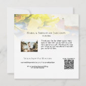 *~*フローラ- QRフォトエレガントAR15アート結婚s サンキューカード (裏面)