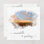 *~*フローラ+ RSVP - QR RAINBOW AR11ビーチ結婚式 招待状 (正面/裏面)