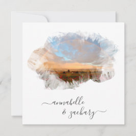 **フローラ+ RSVP - QR RAINBOW AR11ビーチ結婚式 招待状