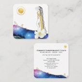 *～*フローラAgate結晶宇宙金ゴールド女神SQU スクエア名刺 (正面/裏面)