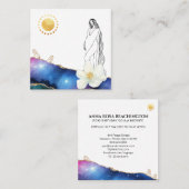 *～*フローラAgate Birting Scomsic Midwime Doula スクエア名刺 (正面/裏面)