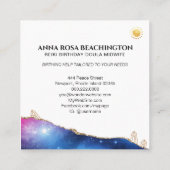 *～*フローラAgate Birting Scomsic Midwime Doula スクエア名刺 (裏面)