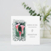 *~*フローラAR12 LILY写真RSVP + QR 結婚s 招待状 (スタンド正面)