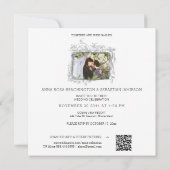 *~*フローラAR12 LILY写真RSVP + QR 結婚s 招待状 (裏面)