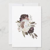 *~*フローラAR15結婚のBURGUNDYバラRSVP + 招待状 (裏面)