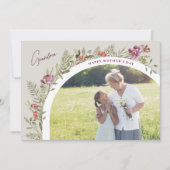 フローラArchフォトハッピー母の日おばあちゃん カード (正面)