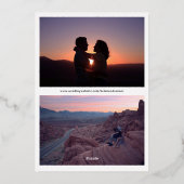 フローラArch Photo日付の保存 箔招待状 (裏面)