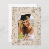 フローラArch Tan写真卒業発表 案内ポストカード (正面/裏面)