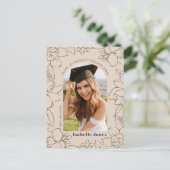 フローラArch Tan写真卒業発表 案内ポストカード (スタンド正面)