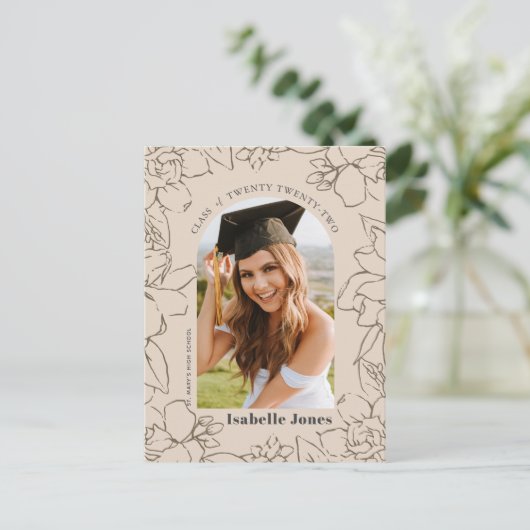 フローラArch Tan写真卒業発表 案内ポストカード (スタンド正面)