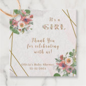 フローラBaby Girl Showerありがとう フェイバータグ (正面)