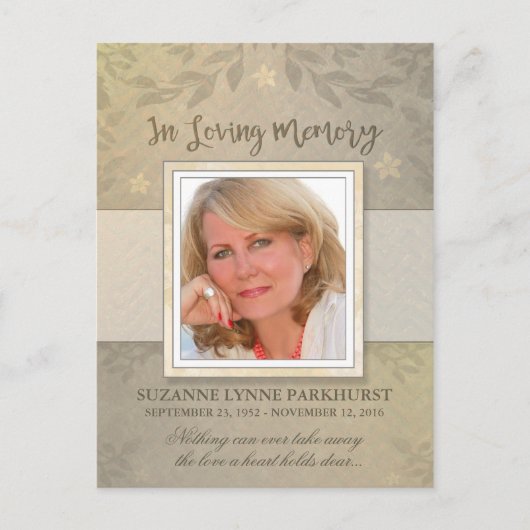 フローラBeige写真ありがとうポストカード ポストカード (正面)