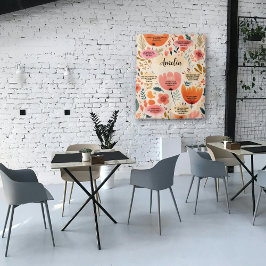 フローラBoho聖書の聖句と名前 タペストリー