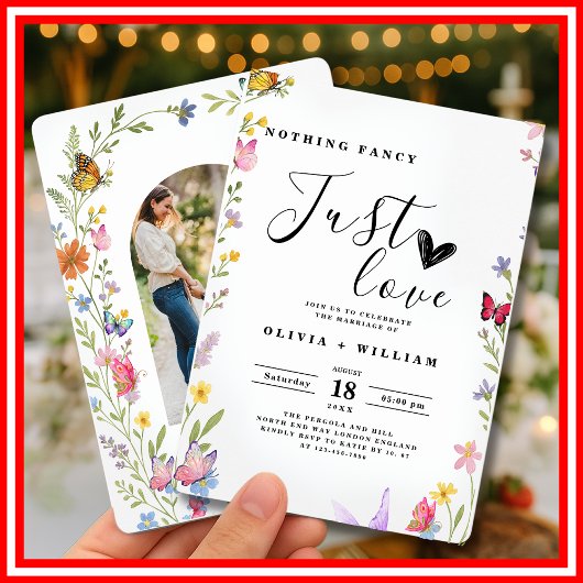 フローラBoho Nothing ファンシー Just Loveの結婚写真 招待状