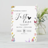 フローラBoho Nothing ファンシー Just Loveの結婚写真 招待状 (スタンド正面)