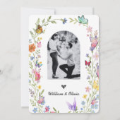 フローラBoho Nothing ファンシー Just Loveの結婚写真 招待状 (裏面)