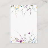 フローラBoho QRコードフローラ結婚式RSVP エンクロージャーカード (裏面)