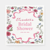フローラBow She's Linging the Knotブライダルシャワー スタンダードランチョンナプキン (正面)