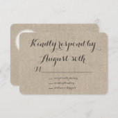 フローラBurlap RSVP (正面/裏面)