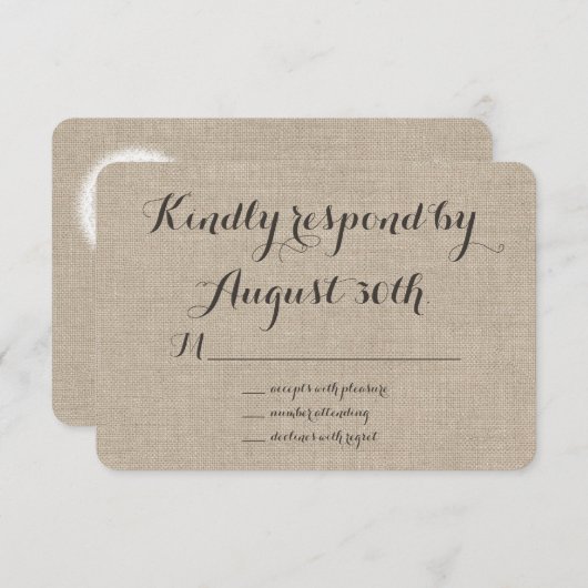 フローラBurlap RSVP (正面/裏面)