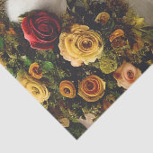 フローラCatティッシュペーパーのデコページまたはコラージュ 薄葉紙 (詳細)