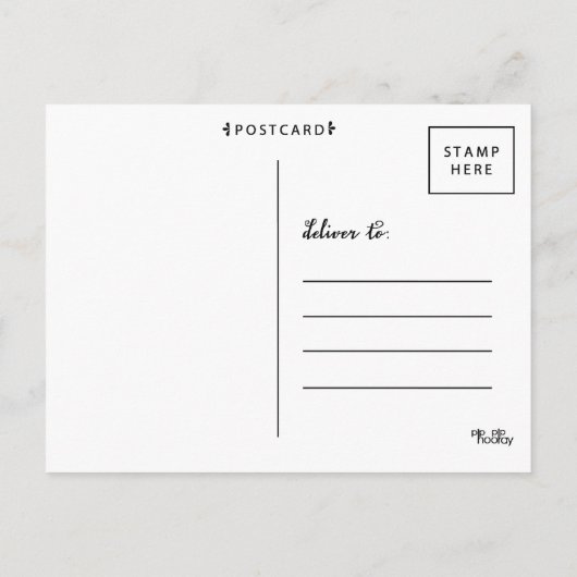 フローラChalkboard日付ポストカードの保存 案内ポストカード (裏面)