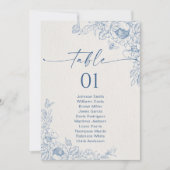 フローラchinoiseriテーブル座席表カード (正面)