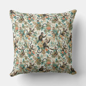 フローラChinoiserieサル クッション (裏面)