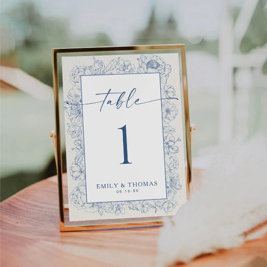 フローラChinoiserie結婚のテーブル番号カード テーブルナンバー