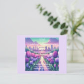 フローラCityscape 50結婚周年記念招待状 招待状 (スタンド正面)