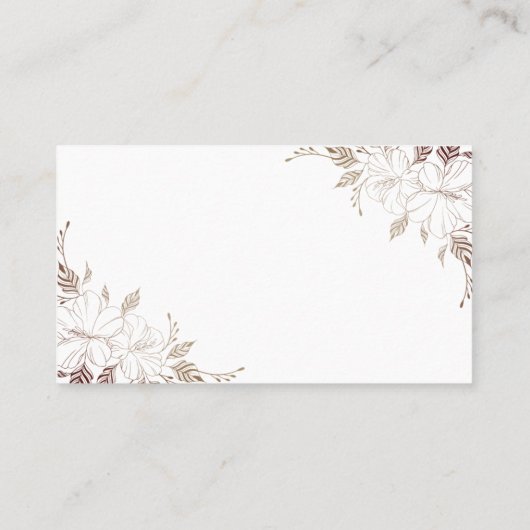 フローラCorksブライダルシャワーカードゲーム数 プレイスカード (裏面)