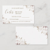 フローラCorksブライダルシャワーカードゲーム数 プレイスカード (正面/裏面)