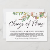 フローラCorona Virus結婚の日付カードの遅延 招待状 (正面)