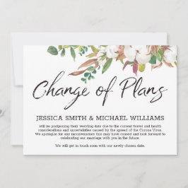 フローラCorona Virus結婚の日付カードの遅延 招待状