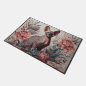 フローラDelight Sphynx Cat, Sphynx Flowers Welcome ドアマット (アングル)