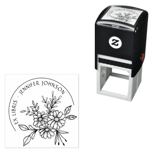 フローラEx Librisの図書館の植物学 セルフインキングスタンプ (インサイチュ)