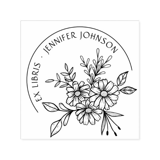 フローラEx Librisの図書館の植物学 セルフインキングスタンプ (デザイン)