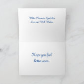 フローラGet Well Card、5" x 7"折り畳みGet Well Card カード (内部)