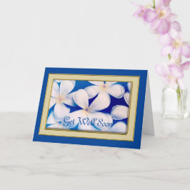 フローラGet Well Card、5" x 7"折り畳みGet Well Card カード