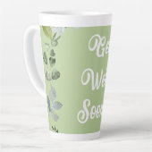 フローラGet Well Soon Greetings Announcement Postca カフェラテマグ (左アングル)